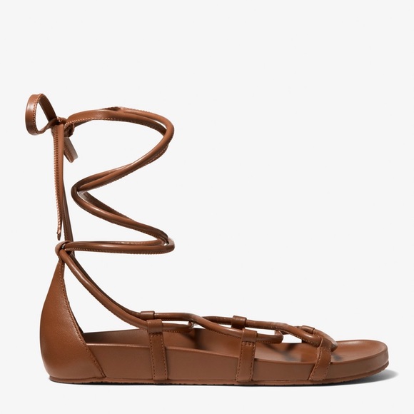 115. Michael Kors Vero Faux Leather Lace-Up Sandal - Picture 4 of 7